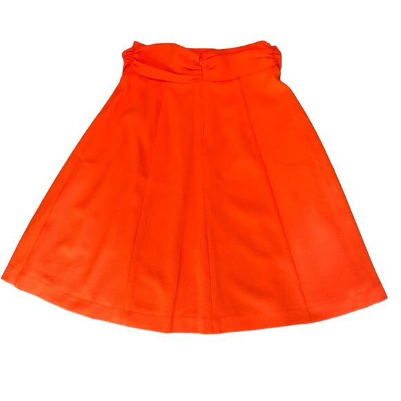 NWT Ann Taylor MIDI Skirt Women’s Sz 4 Pleated Orange Pleated Preppy Career - Picture 5 of 14